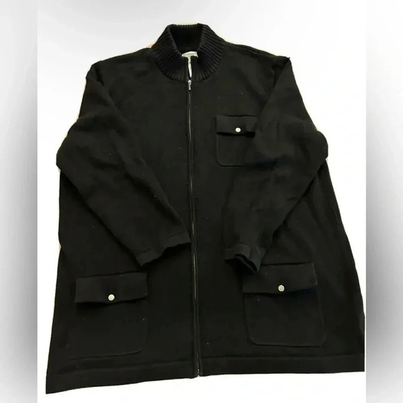 Women’s Jones New York Black Full Zip Sweater Size 3x - Picture 1 of 5